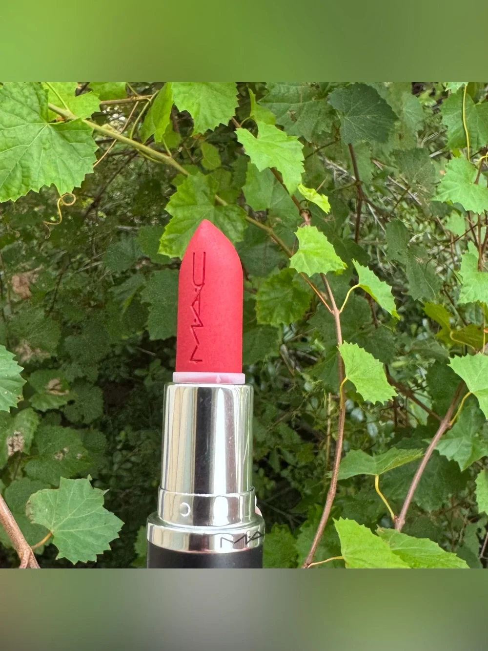 M·A·Cximal Silky Matte Lipstick in the classic shade Russian Red 612. A rich, in